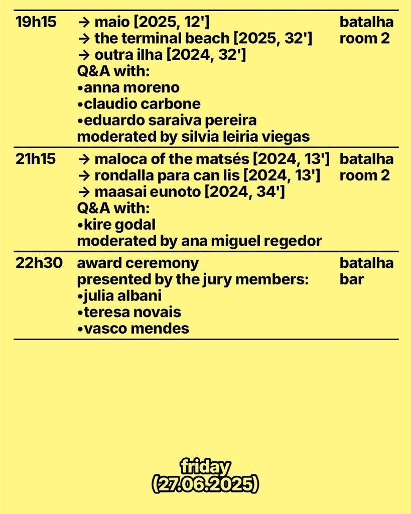 Maasai Eunoto screens at the Arquiteturas Film Festival in Portugal, Friday, June 6, 2025